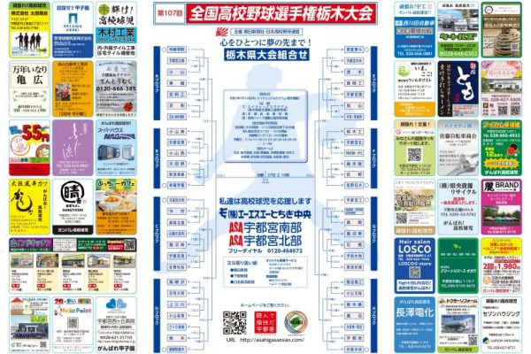 明日から第107回全国高校野球選手権栃木大会がはじまります。